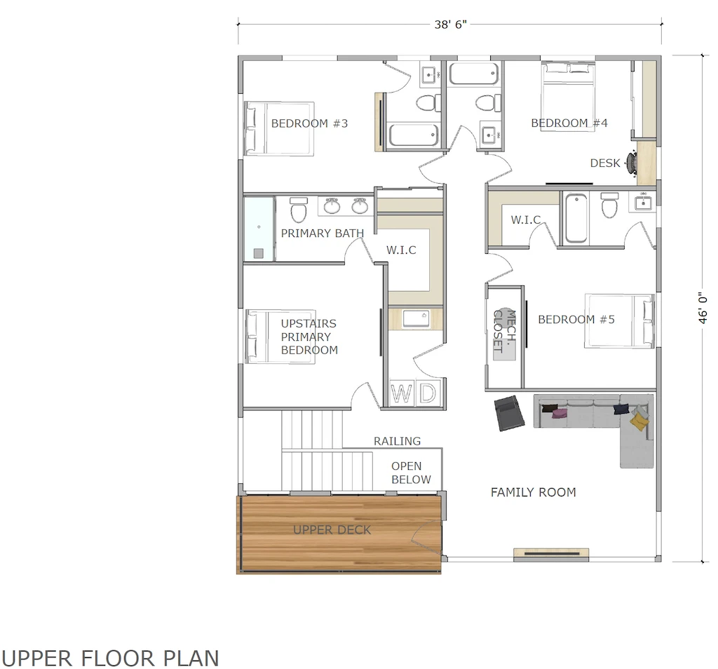 Olympic Upper Floor Plan