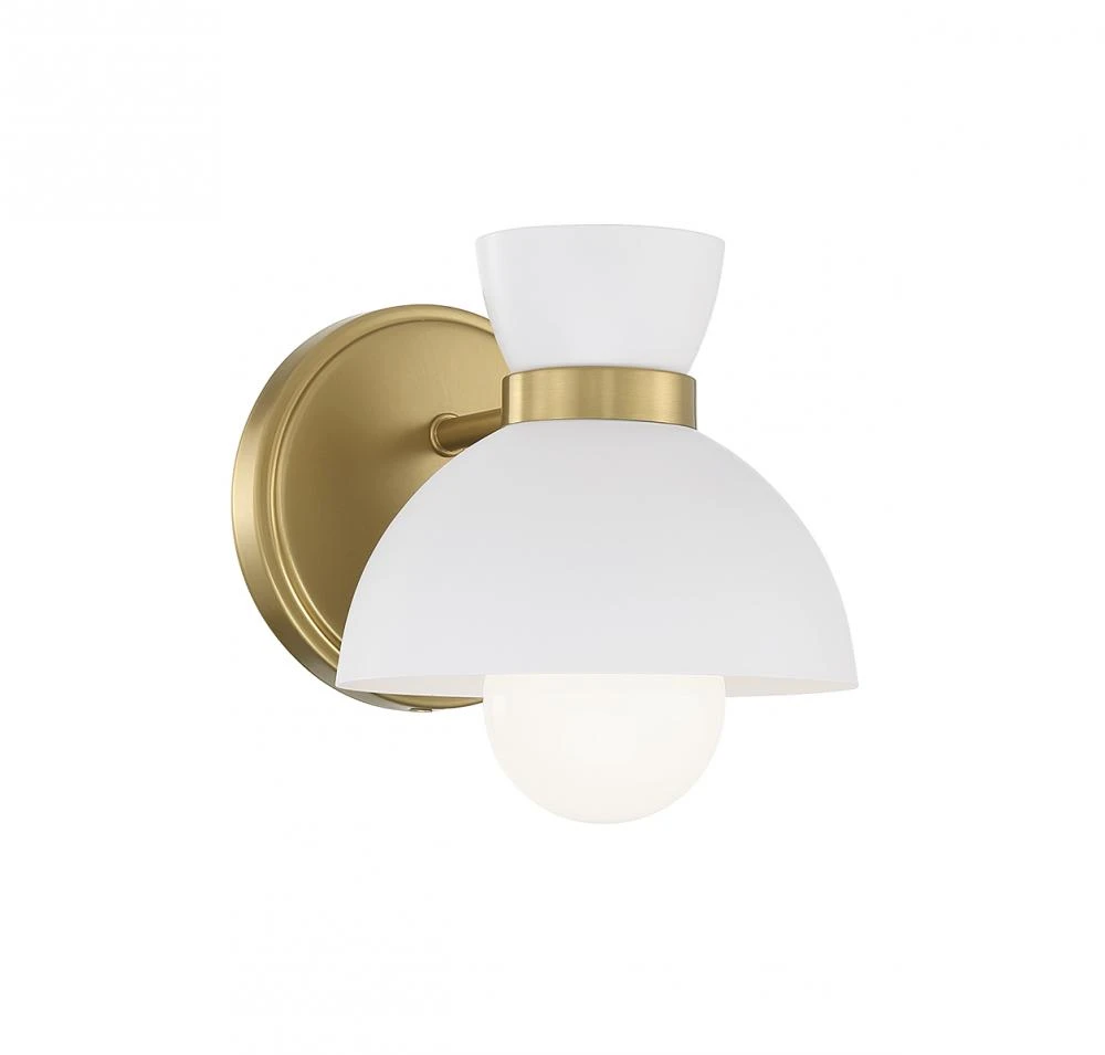 1-Light Wall Sconce in Natural Brass (80409GQ)