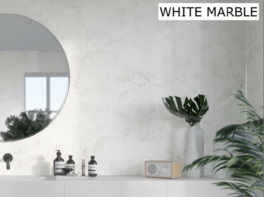 WHITE MARBLE NO GROUT